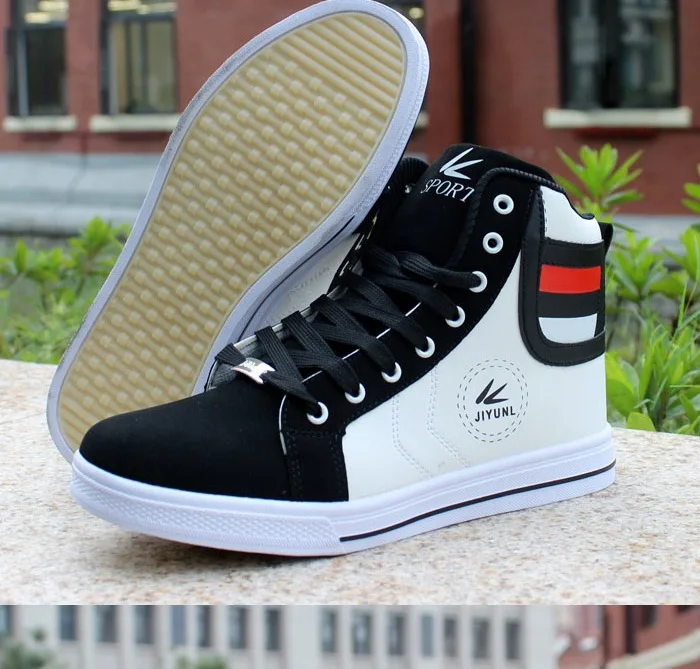 HUANQIU Brand Men Shoes 2018 Spring Fashion Boots Shoes Man High Top Shoes Men Lace Up Casual Shoe Chaussure Plus size 45 ZLL434 HTB1XNI0XcrrK1RjSspaq6AREXXaK - HUANQIU Brand Men Shoes 2018 Spring Fashion Boots Shoes Man High Top Shoes Men Lace Up Casual Shoe Chaussure Plus size 45 ZLL434