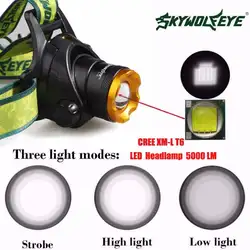 2017 Новый 5000 Lm CREE xm-l XML T6 Светодиодные фары фара фонарик Глава свет лампы 18650 S911