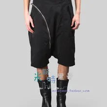 Для мужчин наклонная молнии Шорты асимметричный дизайн низкий шаговый шов в промежности брюк. 27-44