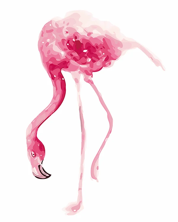 Сумерки Фламинго животных фотографии цифровая картина маслом цифры масляной краски по номерам для взрослых детей гостиной украшения в рамке - Цвет: 082