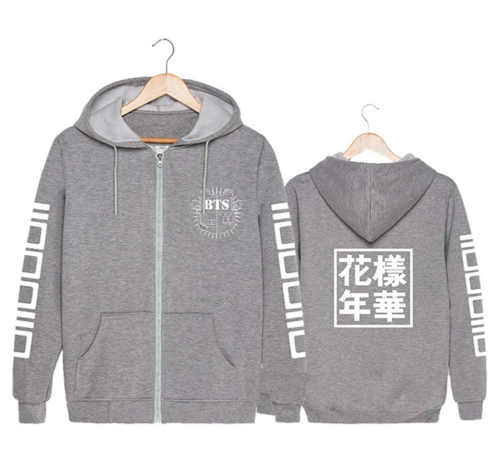 Real Picture BTS Fleece Hoodies 2 Colors NORMAL People Printed Sport Sweatshirts Size S-XL Black White Hoodies