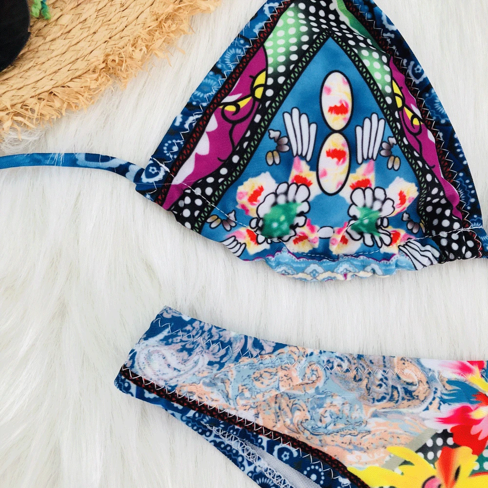 Women Bandage Micro G-String Bikini Set Bra Thong Sexy Push up Swimwear Bathing Swimsuit Summer Holiday 2Pcs Bathing Suit