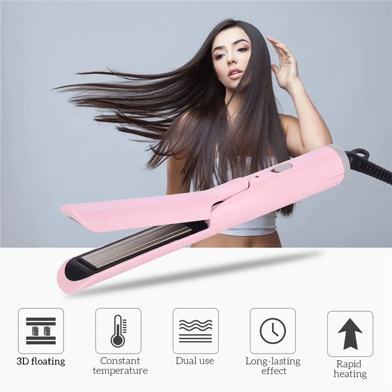 

3D Floating Ceramic Hair Curler Straightener Temperature Control Electric Straightening Iron Wave Curler Comb Styling Flat Iron