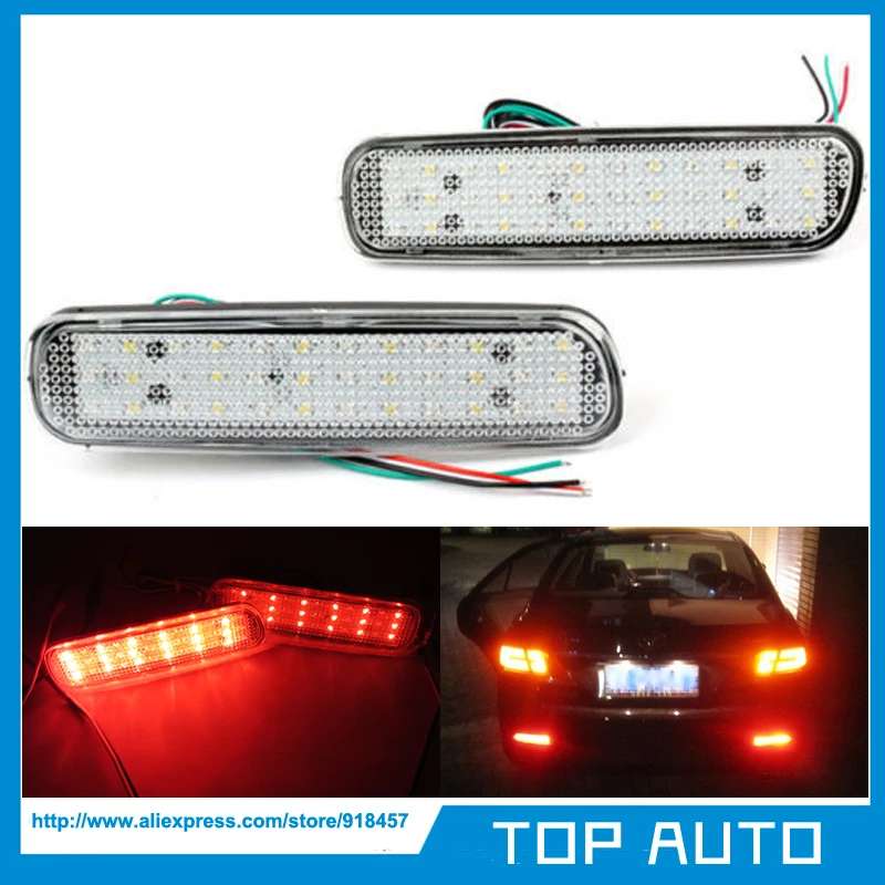 

LY004-3 Clear Lens 36SMD LED Rear Bumper Reflector Fog Turn Tail Brake Light DRL for Land Cruiser LX470