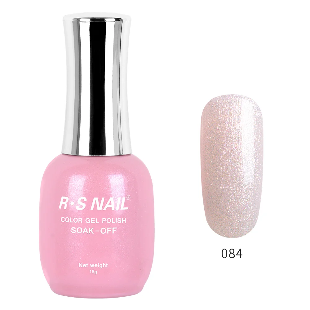 RS NAIL Новая серия Гель-лак для ногтей УФ светодиодный Гель-лак 120 цветов Гель-лак профессиональный маникюрный набор гель-лаков 15 мл - Цвет: 084