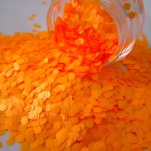 Неоновая оранжевая круглая блестящая точка/для маникюра и рукоделия