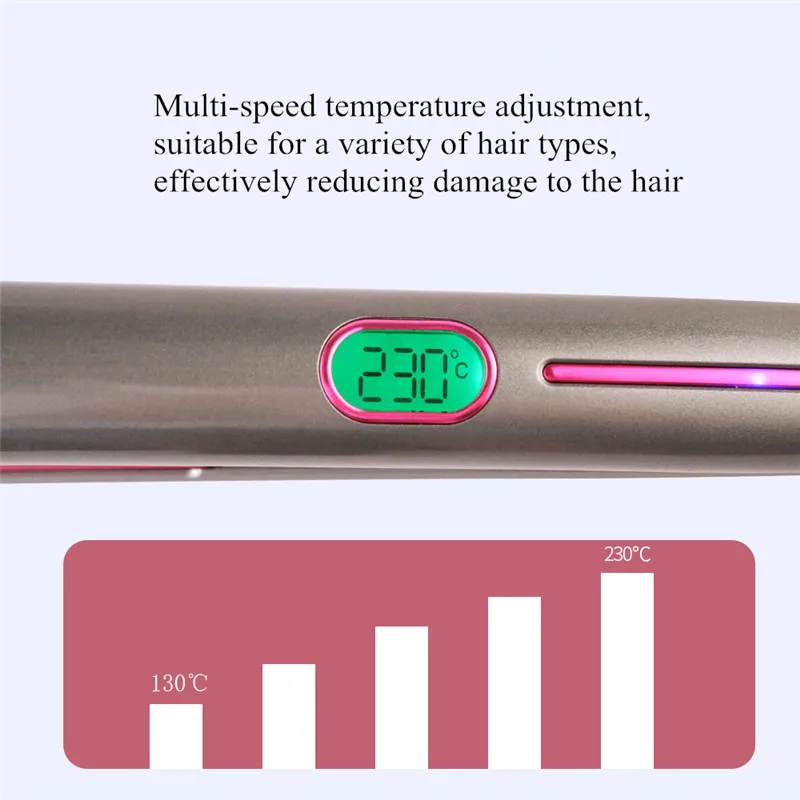 2 в 1 инфракрасные щипцы для завивки волос/выпрямитель щипцы для завивки влажные/сухие щипцы для завивки волос с ЖК-дисплеем инструмент для
