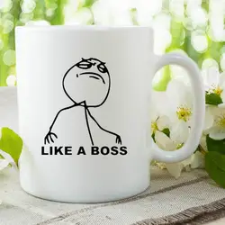 С надписью «Like A Boss» Кофе Чай пивные кружки подарки другу керамическая чашка для кофе