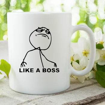 

Like A Boss Coffee Tea Beer Mugs Friend Gifts Coffee Ceramic Cup