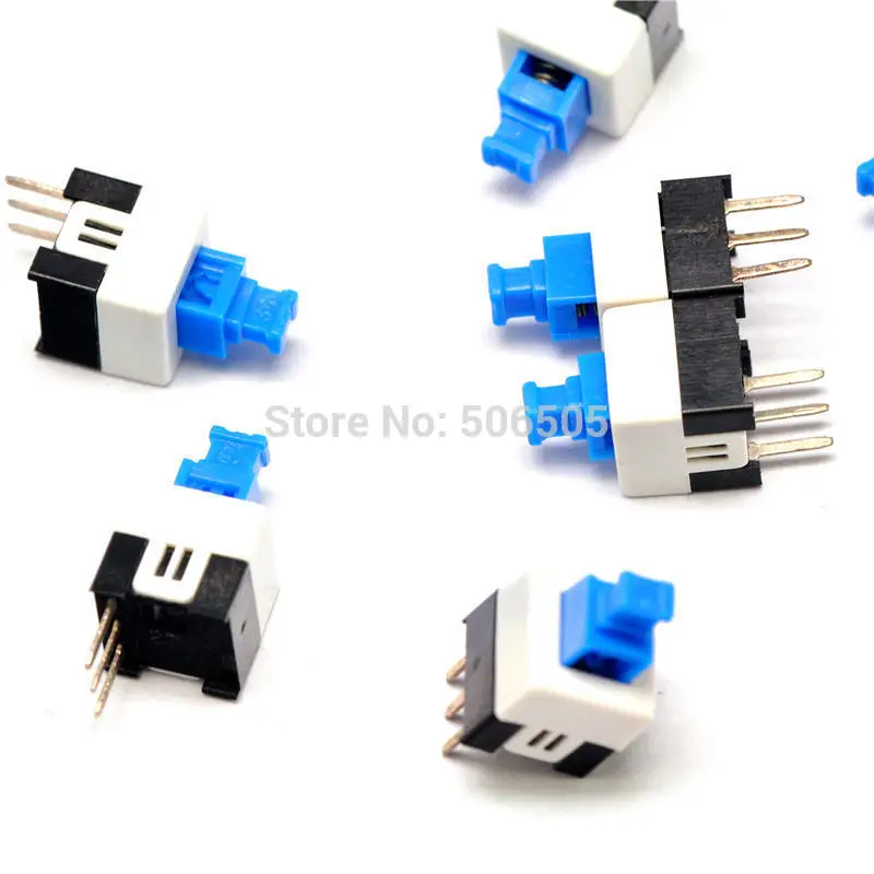 8x8mm 3 핀 자동 잠금 on/off 스위치 100 개/몫|pin switch|pin pinpin 1 - AliExpress