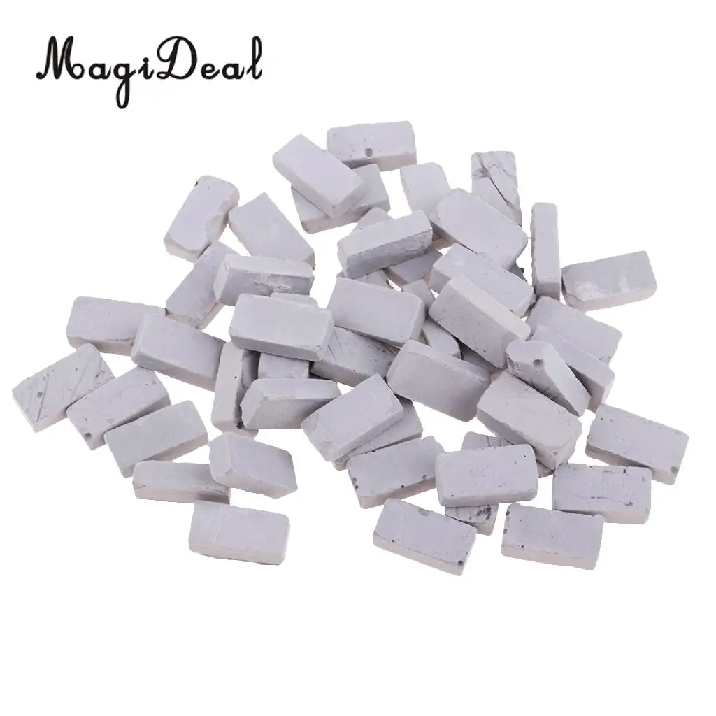 100x 1/16 Mini Realistic Clay Bricks Model for Sand Table Scenery Building DIY Accs