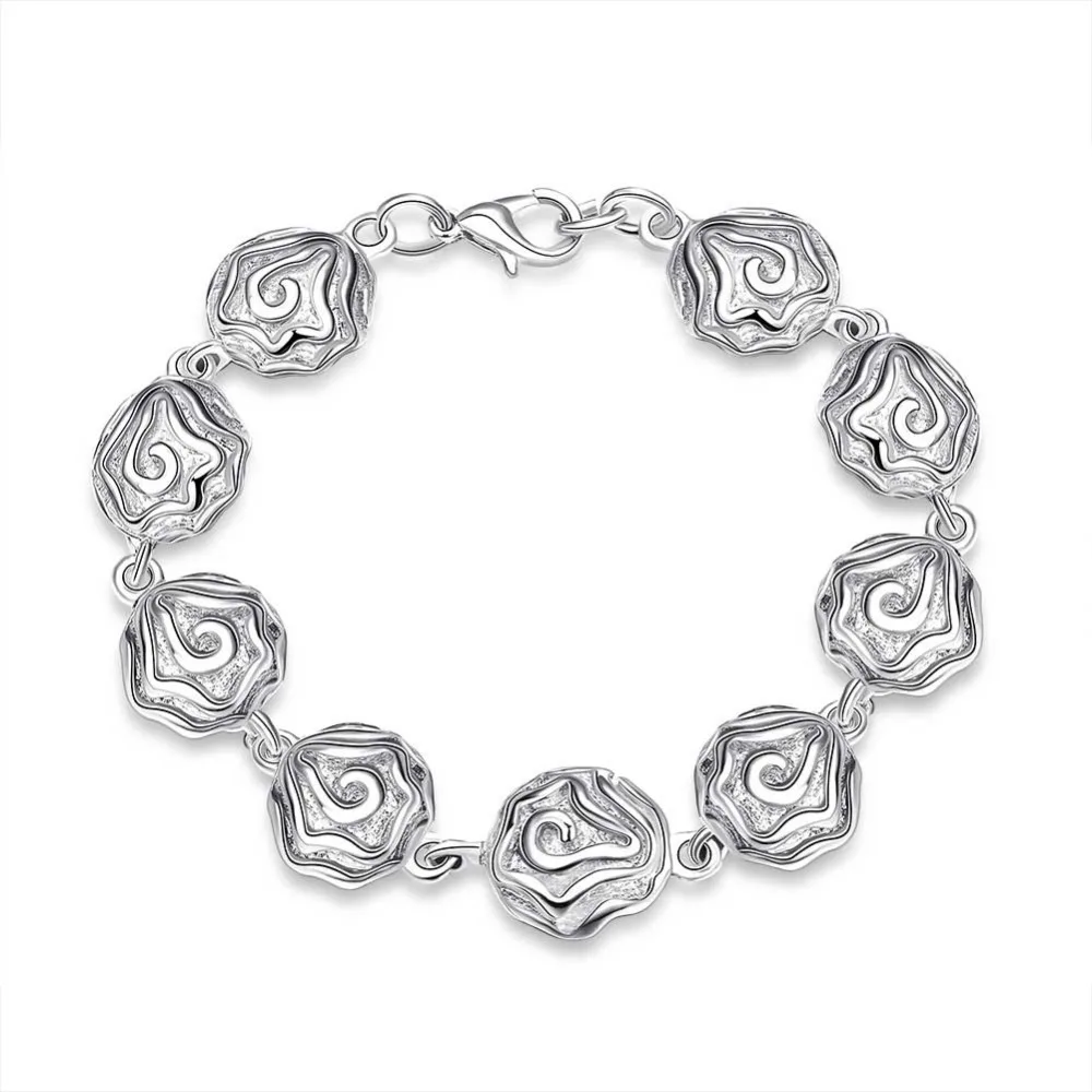 Fashion jewelry top quality 925 sterling silver bracelet bangle rose