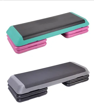 

Aerobics Trainer Home Gym Fitness Workout System Adjustable Aerobic Platform Cushion Top 4 * Risers