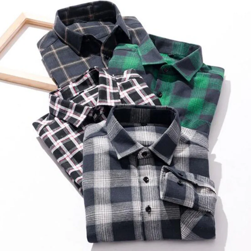 الخريف الشتاء الساخن الرجال الأزياء طحن طويلة الأكمام قمصان Camisa ، مختلط اللون الفانيلا القطن عالية الجودة مريحة القمصان القماش