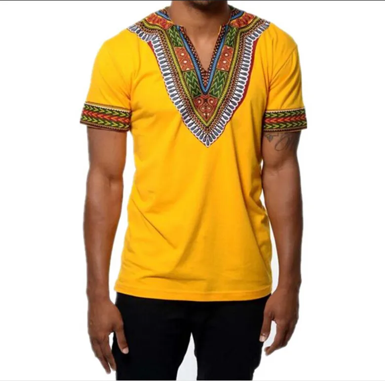 Модная мужская африканская одежда Топы Футболка Homme Africa Dashiki одежда брендовая Повседневная футболка с коротким рукавом для мужчин