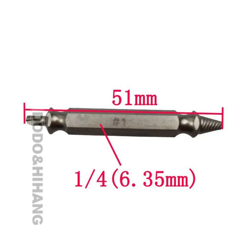 4 шт. Скорость из поврежденных винт Extractor сверла руководство набор сломанный поврежденные болт Remover двухсторонняя поврежденных DZ200