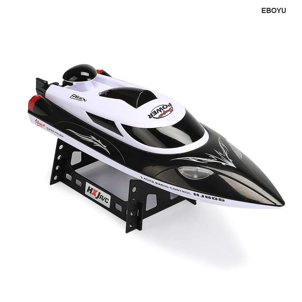 HongXunJie HJ806 2 4G 4CH 180 водонепроницаемый 35 км/ч скоростная гоночная лодка с красочными