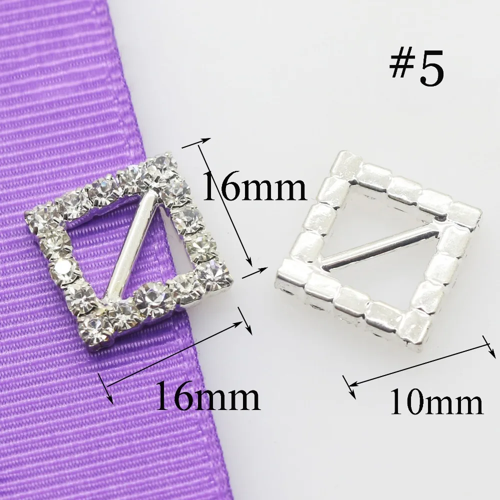 Rhinestone Buckles 10pcs/Set Variety Wedding Invitation Card Decoration DIY Hair Accessories