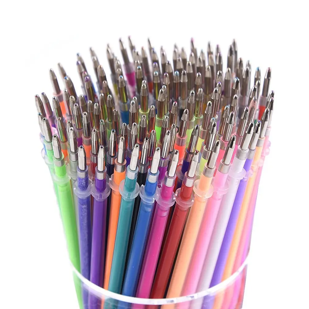 

100Pcs/Set Multi Colors Gen Pen Refill 36/48 Color Replacement Highlighter Water-Color Refill Painting Office School Stationery