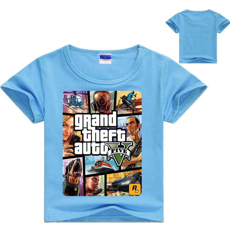 

2-12Years 2018 Siren Gta 5 T Shirt Jongens Top Model Short Sleeve Tees Baby Summer Clothes Girls Shirts Top ggrt89