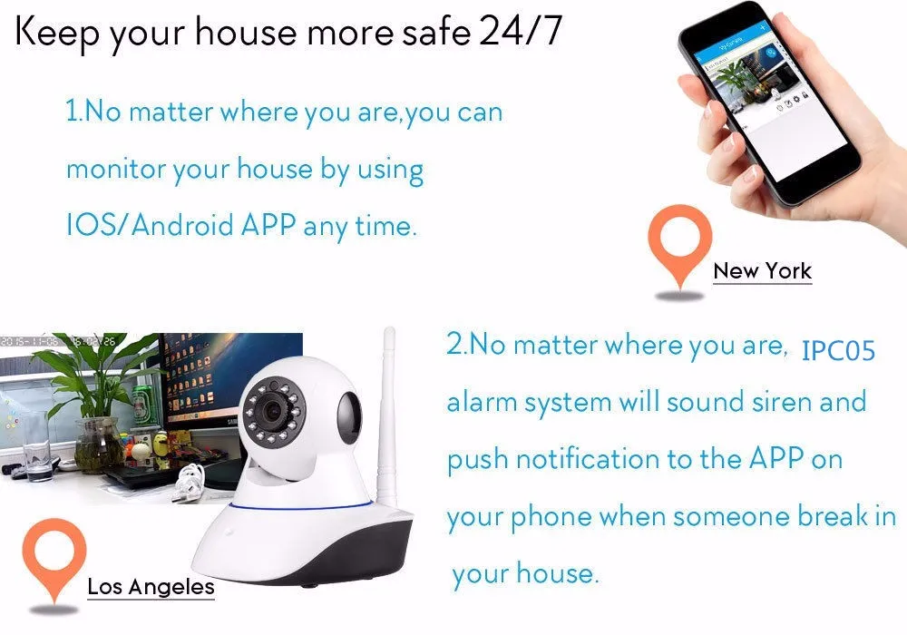 2016 Onvif cctv camera HD 720P Surveillance Wireless ip camera wifi camera Infrared IR video Night vision (7)