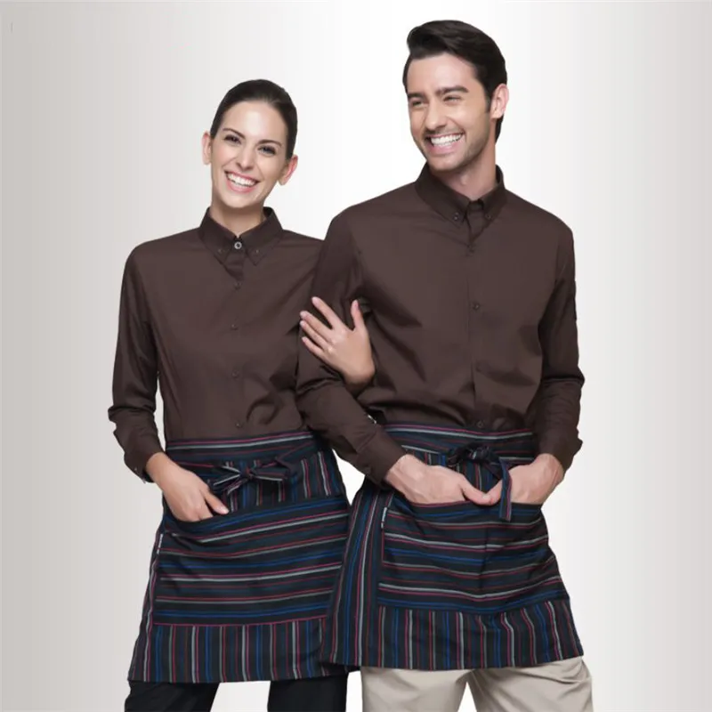 HotFashion2015NewSummerHotelWaiterWorkWearCustomPrint