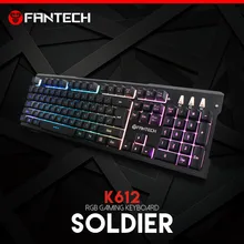 FANTECH K612 профессиональная Проводная клавиатура 9 цветов подсветка игра водонепроницаемая клавиатура 3# M