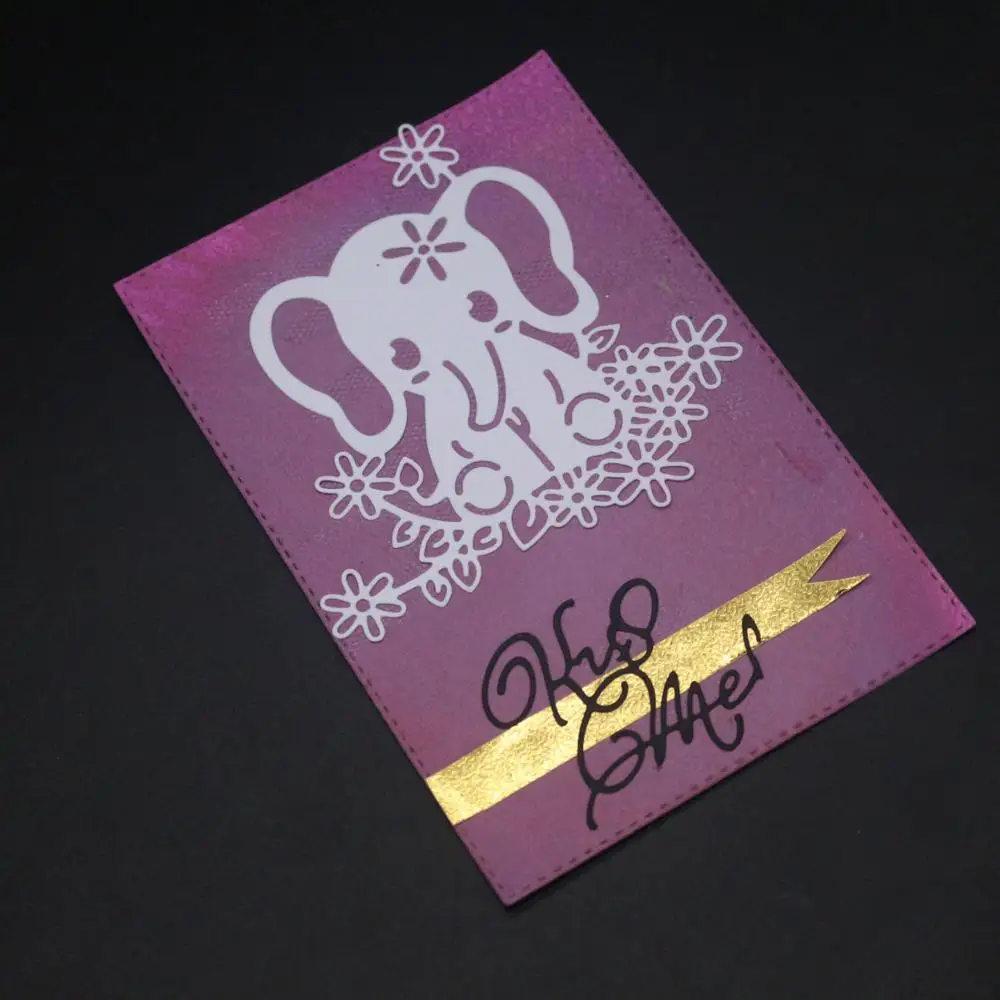 

AZSG Little elephant Cutting Dies For DIY Scrapbooking Card Making Decorative Metal Die Cutter Decoration