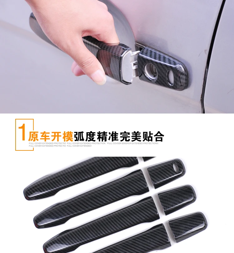 high quality ABS Door handle Protective covering Cover Trim for Mitsubishi Lancer/Lancer X/Lancer Evo 2010- Car styling