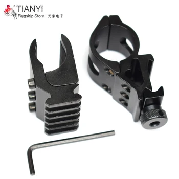 

Flashlight Mount 25mm~25.05mm Offset Flashlight Torch Laser Rifle Scope Mount Weaver 20mm Picatinny Rail Gun Base Pistol Hunting