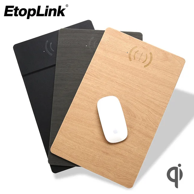 Fast Wireless MousePad Charger,2 in 1 Mouse Pad/Mat Wood With Wireless Charger for iPhone X iPhone 9 8/8 9Plus Samsung Note 8/S9