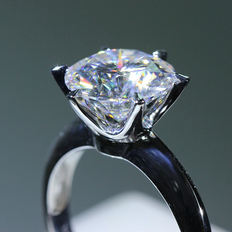 YANHUI Original 925 Solid Silver Ring For Women Solitaire 1.5ct Diamant Engagement Rings Wedding Finger Ring Fine Jewelry YNR121