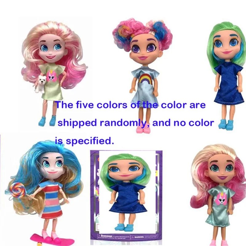 1277 35 De Réductionnouveau Pour Hairdorables Figure Enfant Fille Variable Coiffure Cheveux Longs Poupée Silicone Poupée Maquillage Jouer Cosplay