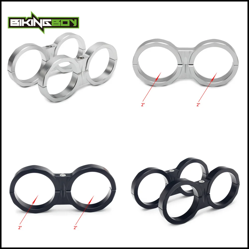 BIKINGBOY 2," X 2,0" шок резервуар монтажные зажимы подходит для King Fox ATV UTV Заготовка алюминиевый сплав пара черный серебристый Замена