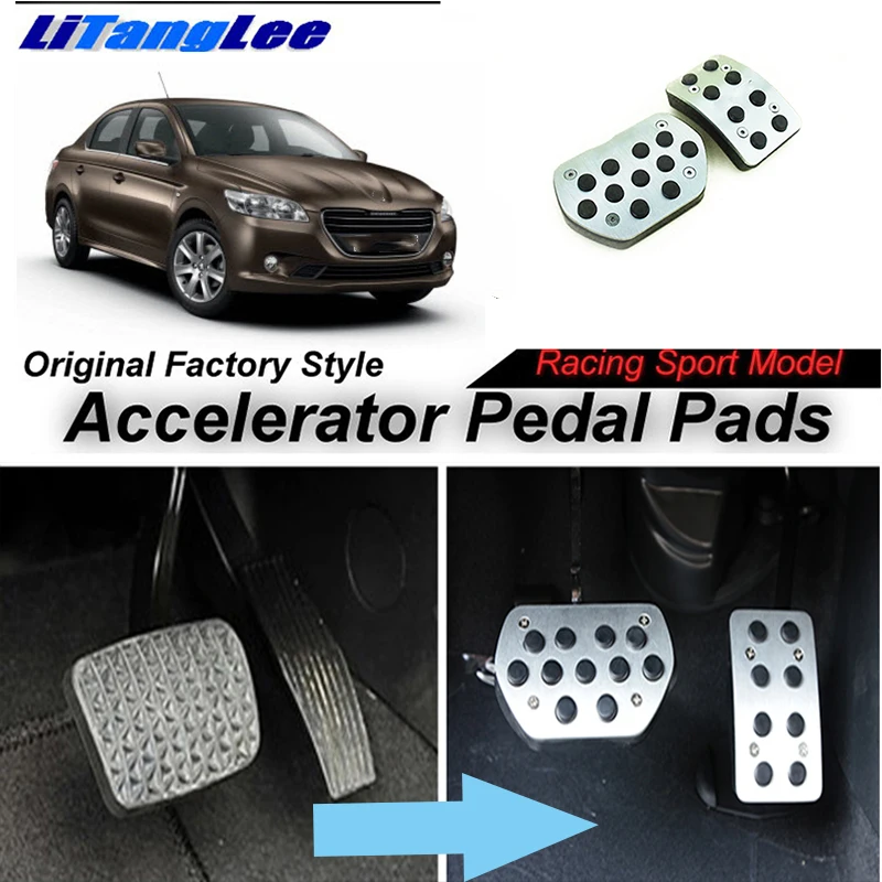 Accelerator Pedal Pad Covers Tuning For Peugeot 301 307 AT 2001~2014 all