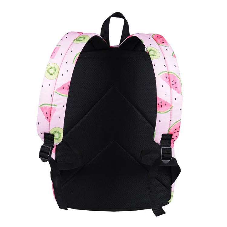 Летний водонепроницаемый рюкзак большого размера с принтом фруктов арбуза, школьные сумки розового цвета для девочек-подростков, студенческий рюкзак для путешествий M531