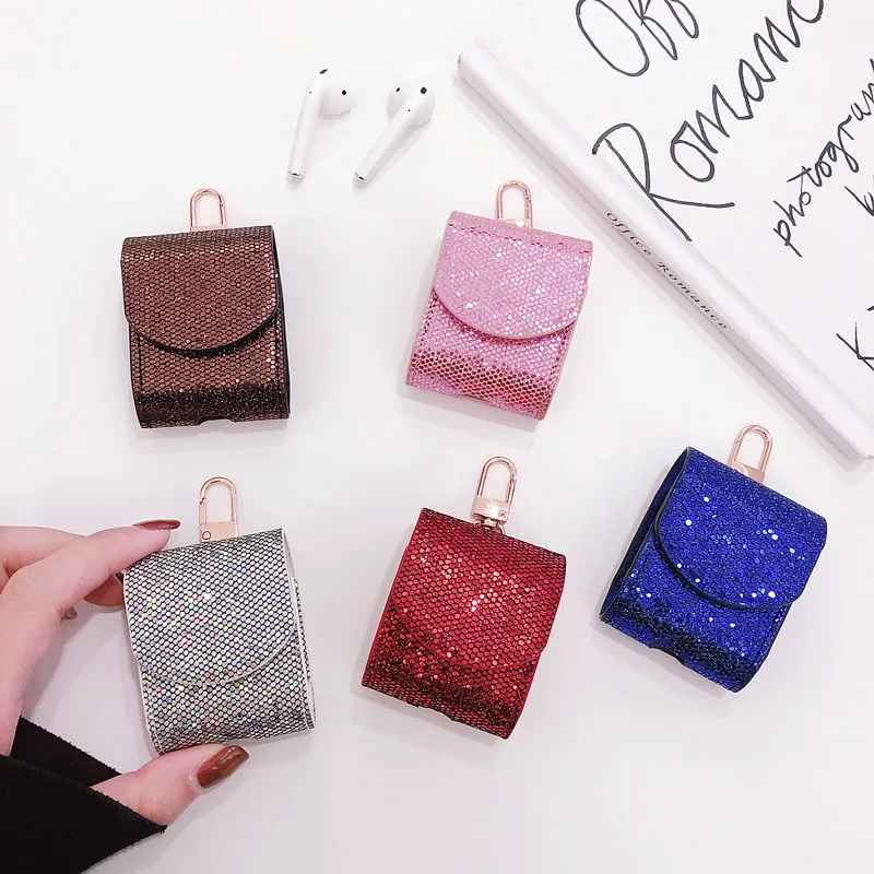 

Luxury Sequin Universal Case For Apple AirPods Case Accessories Wireless Bluetooth Earphone Protective Bag Cover For Air Pods