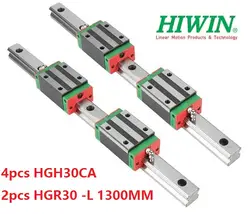 2 шт. 100% Оригинал Hiwin Линейные направляющей HGR30-L 1300 мм + 4 шт. HGH30CA узкий блок для ЧПУ