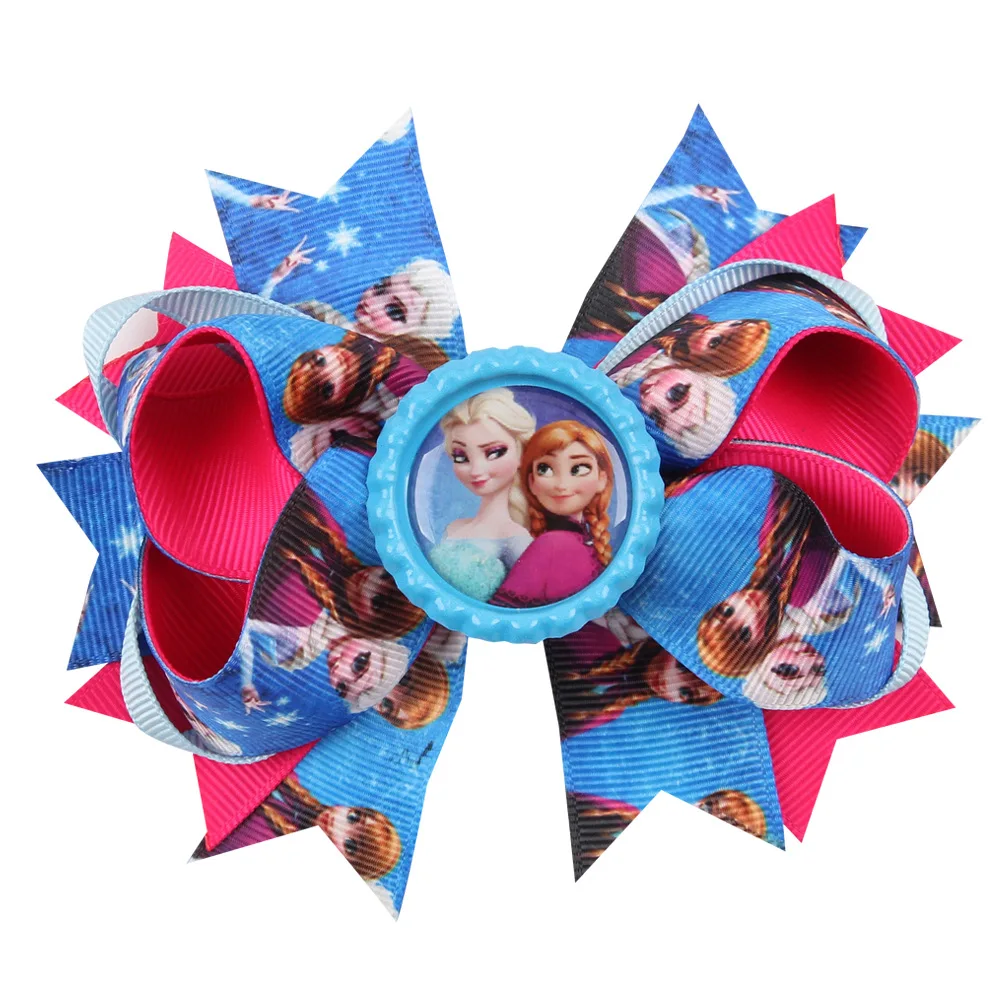 Disney мультфильм замороженная заколка для детей девочка подарок на день рождения лук аксессуары Эльза Принцесса женская голова кукольные головные уборы косметические игрушки