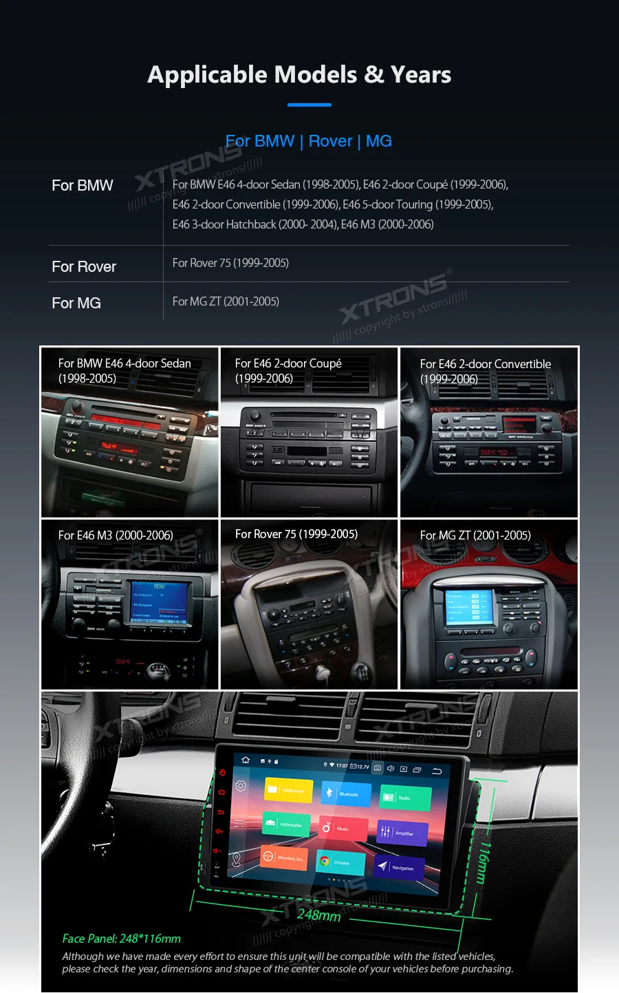 Best 9" Android 9.0 Pie OS Car Multimedia GPS Radio for Rover 75 1999-2005 with Professional Plug-and-Play Design for Power and Radio 2