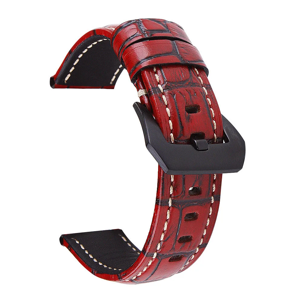 Watch Strap For Samsung Galaxy Gear s3 22mm leather Galaxy 42 46mm Watchband Sport Loop 24mm 26mm Band