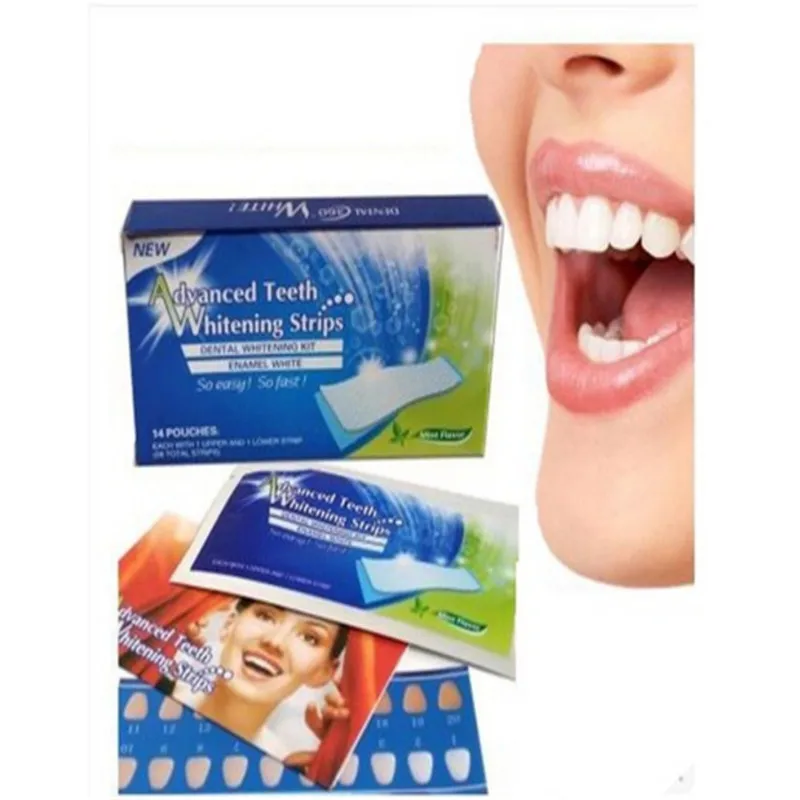 28 шт./14 пар 3D белый гель для отбеливания зубов набор для отбеливания зубов полоски для гигиены полости рта уход идеальная улыбка стоматолога seks