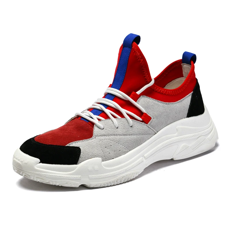 

2018 Men Casual Shoes Breathable Retro Thick Sole Flats shoes Non-slip Comfortable Walking Sneakers Men