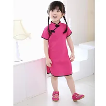 2018 Chinese dress baby girl clothes summer style infantis QIPAO cheongsam cotton Traditional dresses