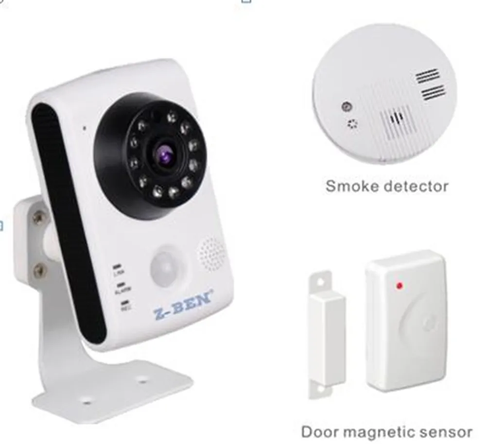

Wireless WIFI IP Camera With 433Mhz Alarm Sensor 1.0MP/1.3MP/2.0MP optional