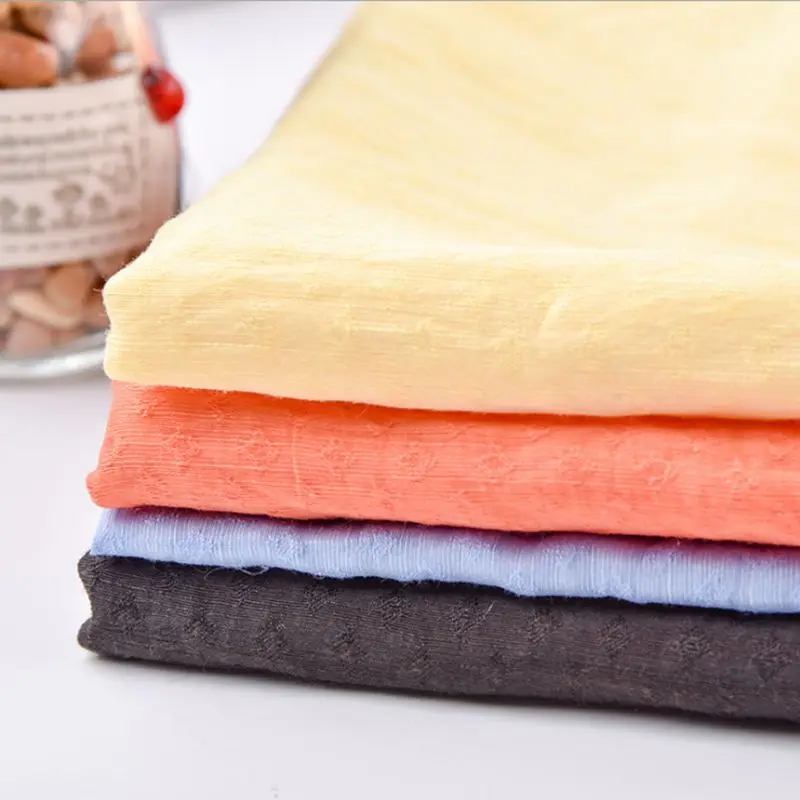 

Eco-friendly woven linen viscose fabric for Summer dress thin jacquard fabric L57