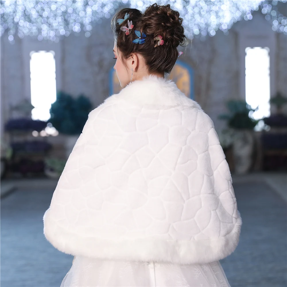НОВЫЙ искусственная меховая накидка теплая большой платок зимние свадебные Cover Up украл Свадебные аксессуары модные женские туфли меховая