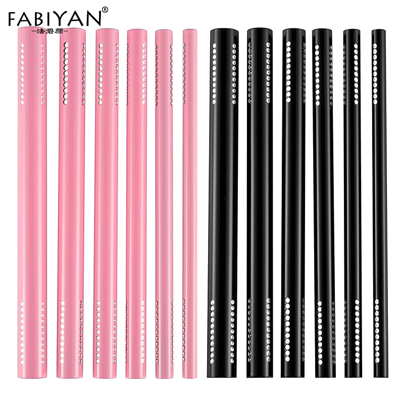 

6Pcs/Set Nail Art Tools Metal Double-ended Different Size Rhinestones Tube Rod C Curve Crystal Pen French Stick Shaping Manicure
