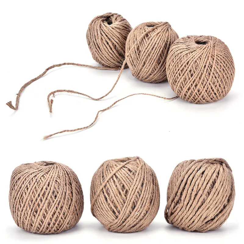 Natural Burlap Hessian Brown Jute Hemp Rope Twine String Twine Cord