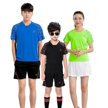 

Adsmoney Quick dry Badminton sets , Badmitnon Jerseys+ Shorts Men/Women , Children Polyester Tennis clothes kits